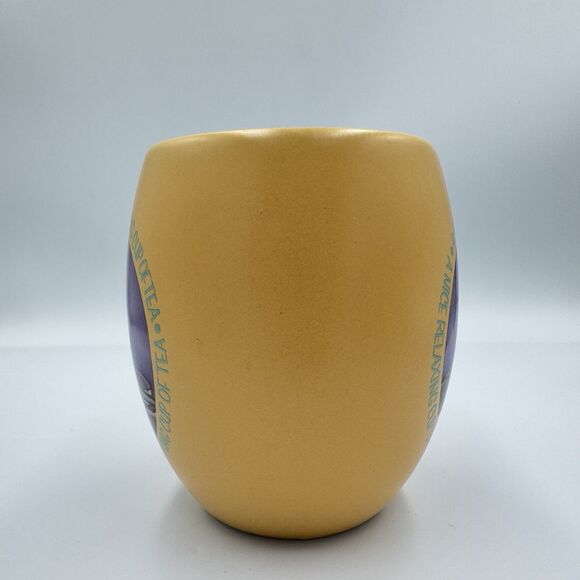 Eeyore Sleeping A Nice Relaxing Cup of Tea Yellow Round Mug Ceramic Disney EUC - Picture 3 of 5